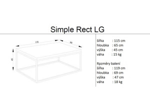 Konferenční stolek Simple Rest LG