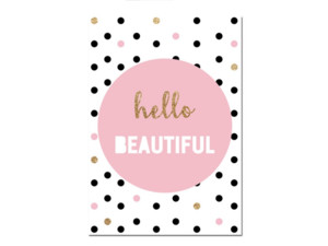 Plakát s puntíky Hello Beautiful