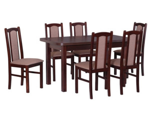 Jídelní stůl Wenus II L, 6x židle Boss VII