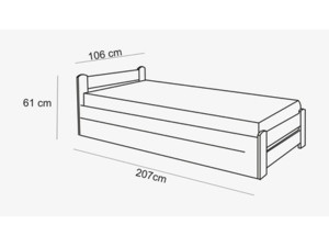 Postel Dream 100 (masiv) s úložným prostorem