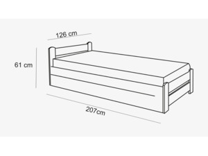 Postel Relax 120 (masiv) s úložným prostorem