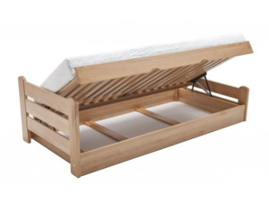 Postel Relax 140 (masiv) s úložným prostorem