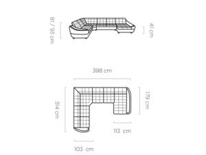 Sedací souprava rohová Infinity XL R2