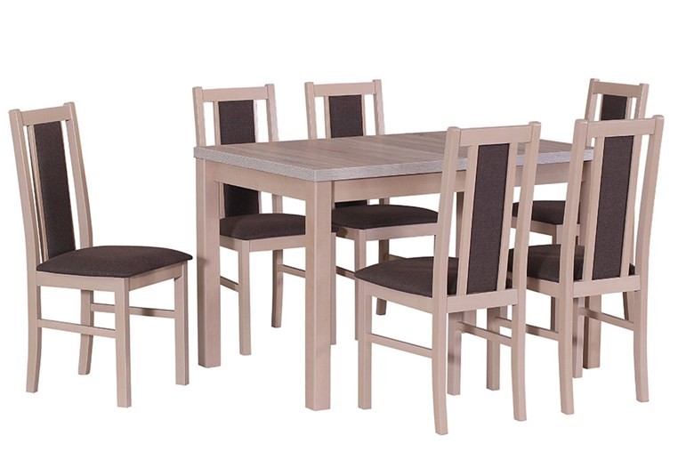 Jídelní stůl Max V, 6x židle Boss XIV