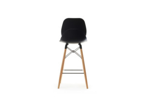 Barová židle Leaf Wood - černá