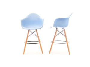 Barová židle EPS Wood 2 modrá