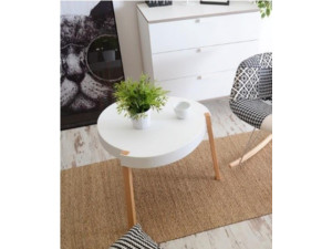 Odkládací stolek Twist - bílý
