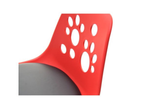 Dětská otočná židle Foot - červeno černá