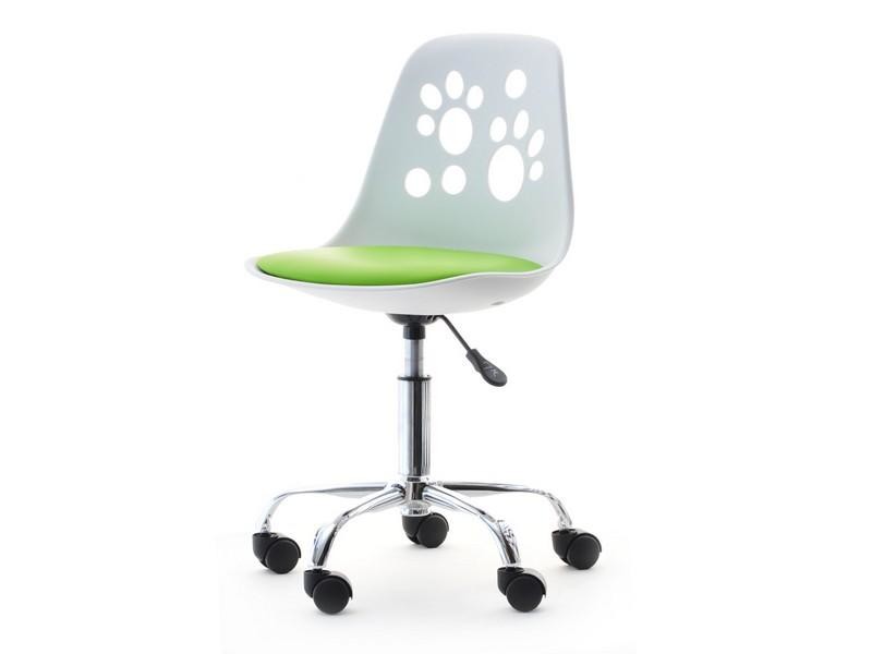 Dětská otočná židle Foot - bílo zelená