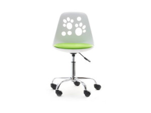 Dětská otočná židle Foot - bílo zelená