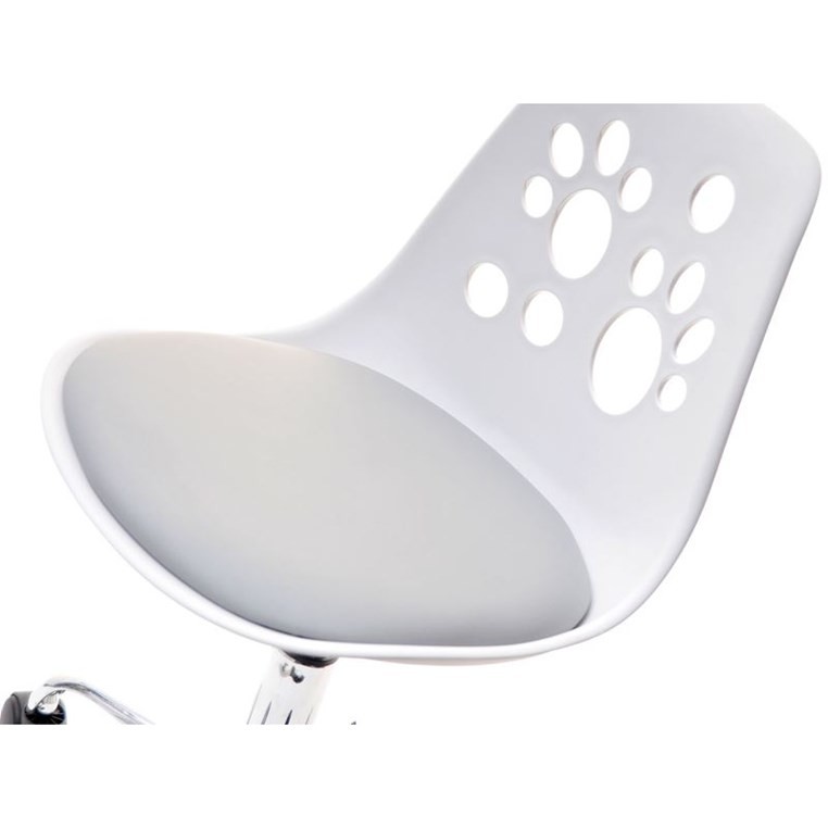 Dětská otočná židle Foot - bílo šedá