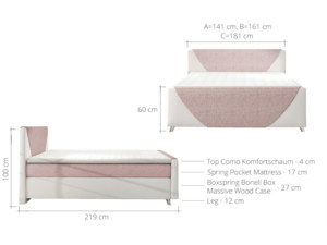 Postel Boxspring Velvet (160)