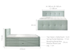 Postel Boxspring Medino (180)