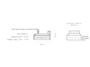 Postel Boxspring Medino (180)