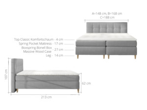 Postel Boxspring Eden (140)