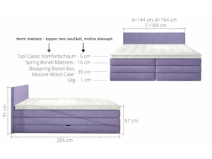 Postel Boxspring Emma (180)