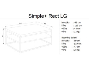 Konferenční stolek Simple + Rest LG