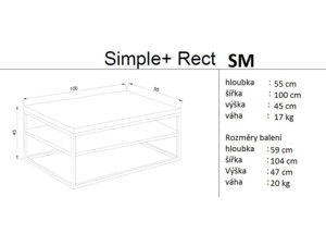 Konferenční stolek Simple + Rest SM