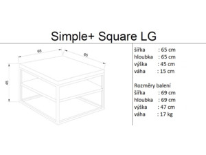 Konferenční stolek Simple + Square LG