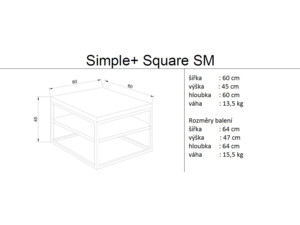 Konferenční stolek Simple + Square SM