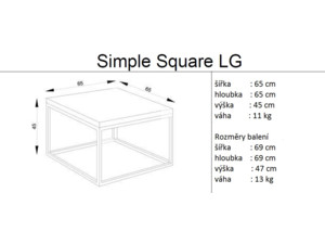 Konferenční stolek Simple Square LG