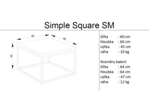 Konferenční stolek Simple Square SM