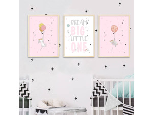 Plakát do dětského pokojíčku Dream Big Little One 30 x 60 cm - poslední 2 kusy