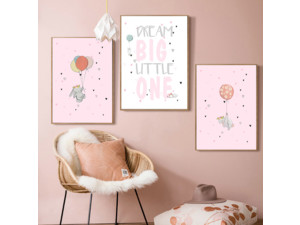 Plakát do dětského pokojíčku Dream Big Little One 30 x 60 cm - poslední 2 kusy