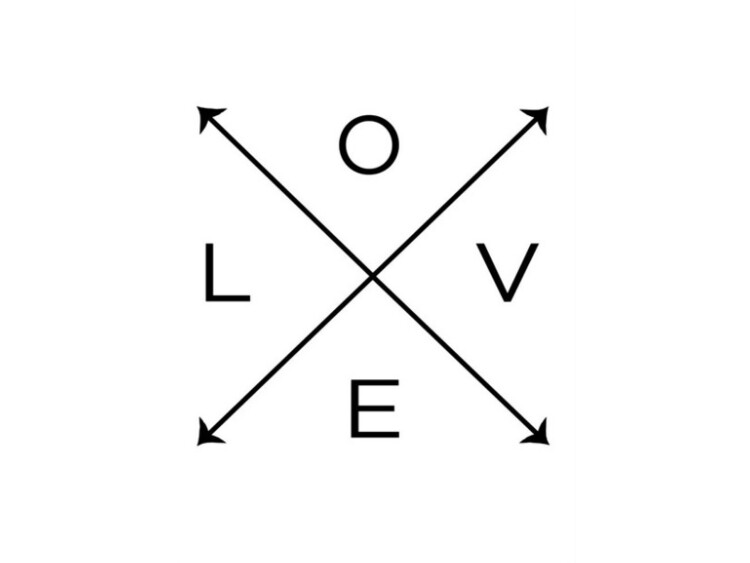 Plakát Love šipky 15x20 cm - poslední kus
