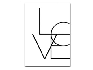 Plakát Love 15 x 20 cm - poslední 1 kus