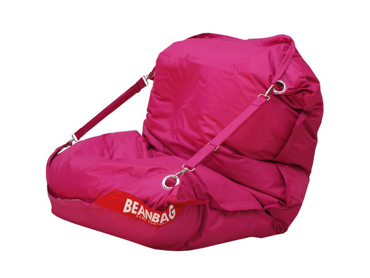 Sedací pytel 189x140 comfort s popruhy pink