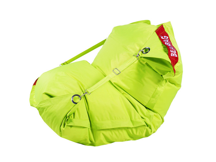 Sedací pytel 189x140 comfort s popruhy fluo limet