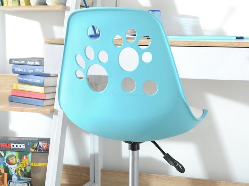 Dětská otočná židle Foot - modro bílá