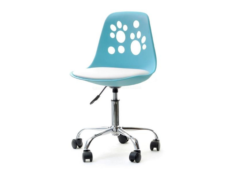 Dětská otočná židle Foot - modro bílá