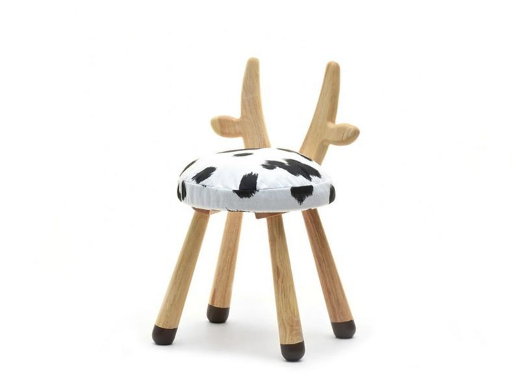 Dřevěná židlička pro děti - kravička