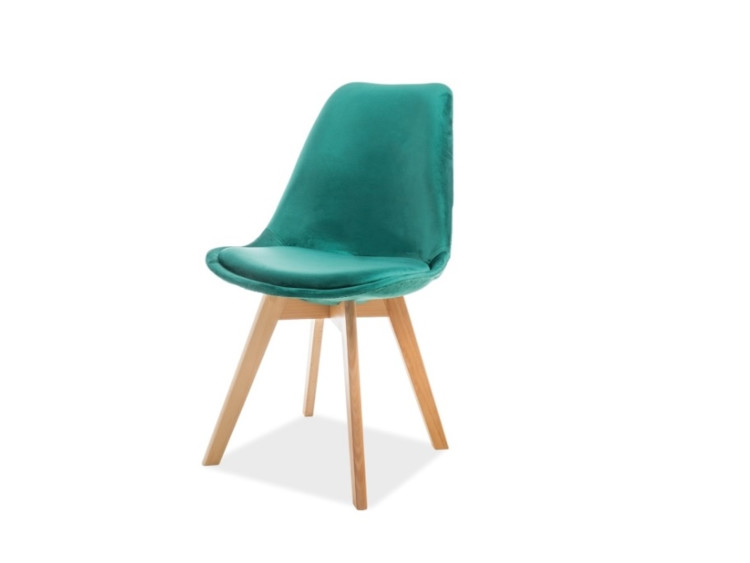 Jídelní židle Dior - zelený velvet/buk