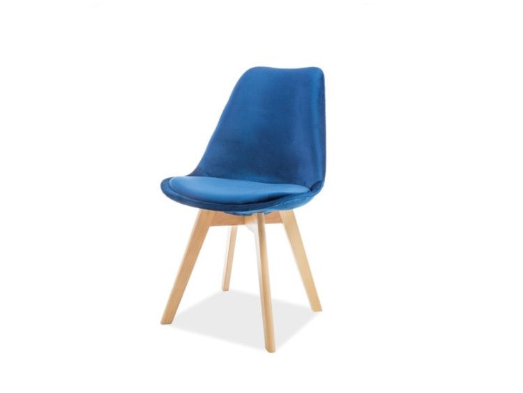 Jídelní židle Dior - modrý velvet/buk