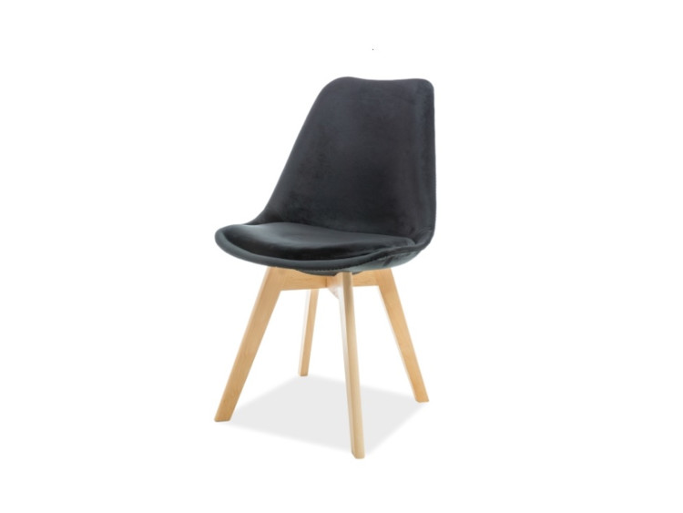Jídelní židle Dior - černý velvet/buk