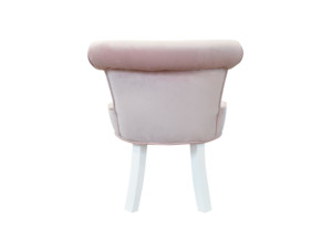 Dětská židlička Loren - růžová, bílé nohy