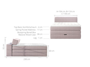 Akce - Postel Boxspring Aqua (140)