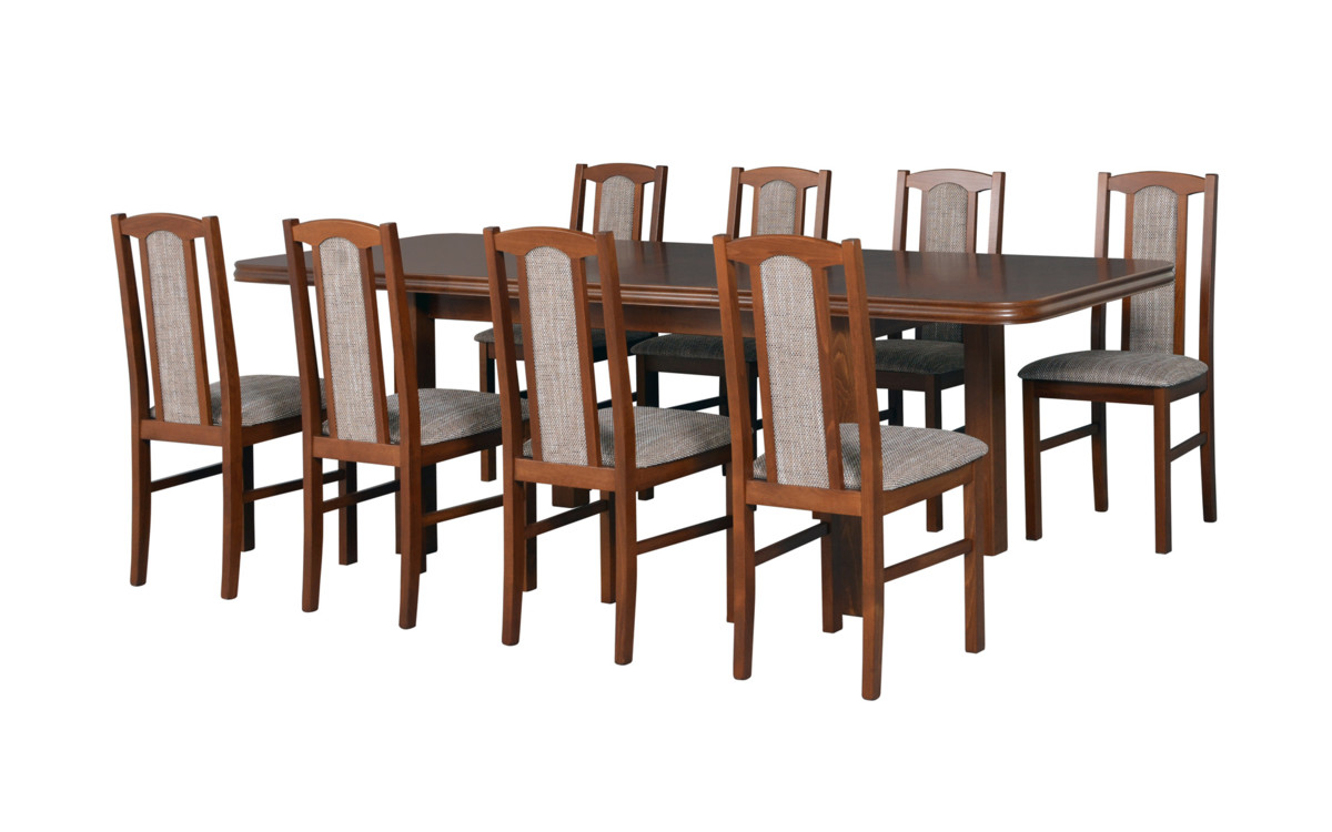 Jídelní stůl Wenus VIII, 8x židle Boss VII