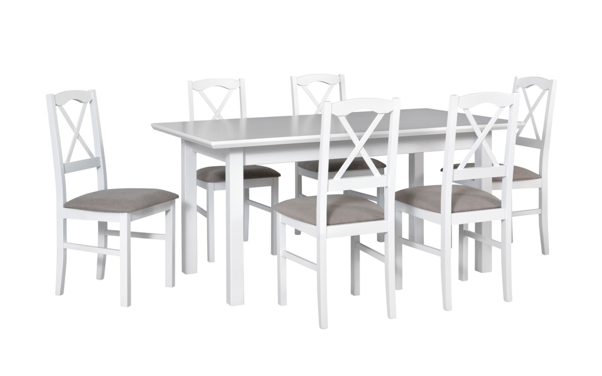 Jídelní stůl Wenus V LS, 6x židle Nilo XI