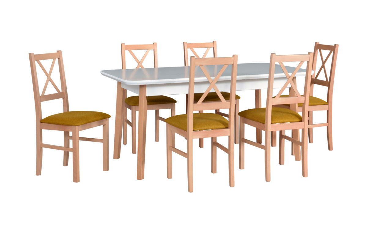 Jídelní stůl Oslo VIII, 6x židle Nilo X