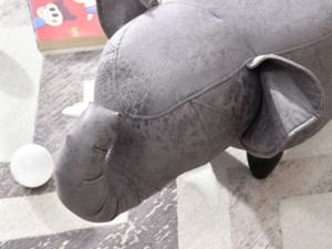 Taburet pro děti slon - tmavě šedý