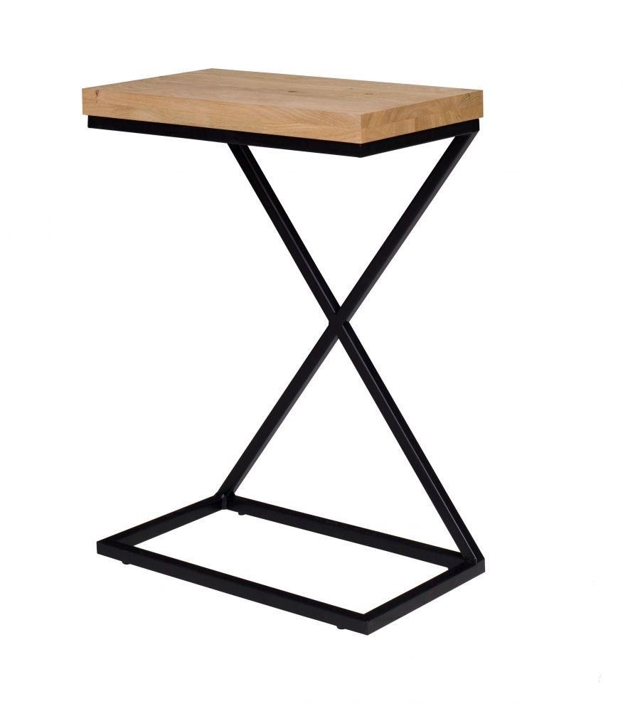 Příruční odkládací stolek Doti z dubového masivu - 71cm