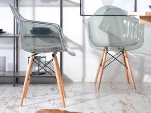 Židle MPA Wood - transparentní šedá