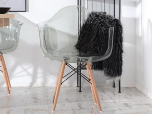 Židle MPA Wood - transparentní šedá