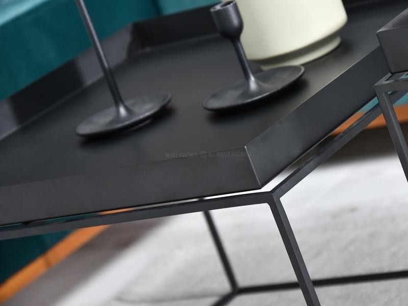 Černý konferenční stolek Rima XL s odnímatelným tácem