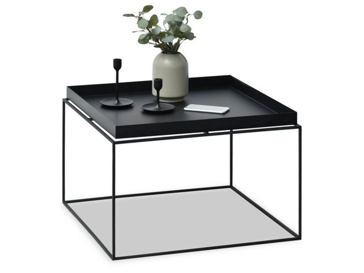 Černý konferenční stolek Rima XL s odnímatelným tácem