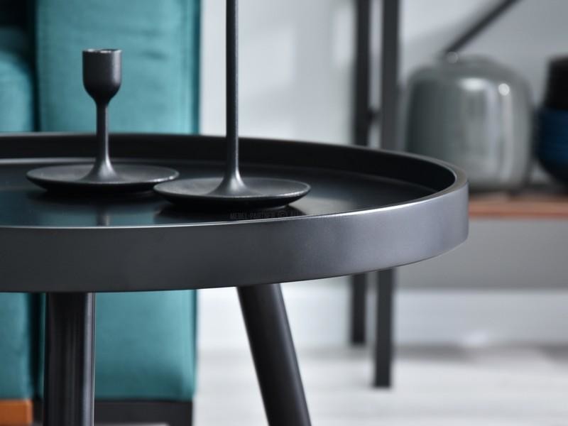 Kulatý konferenční stolek Lavin S, Ø  55 cm - černý
